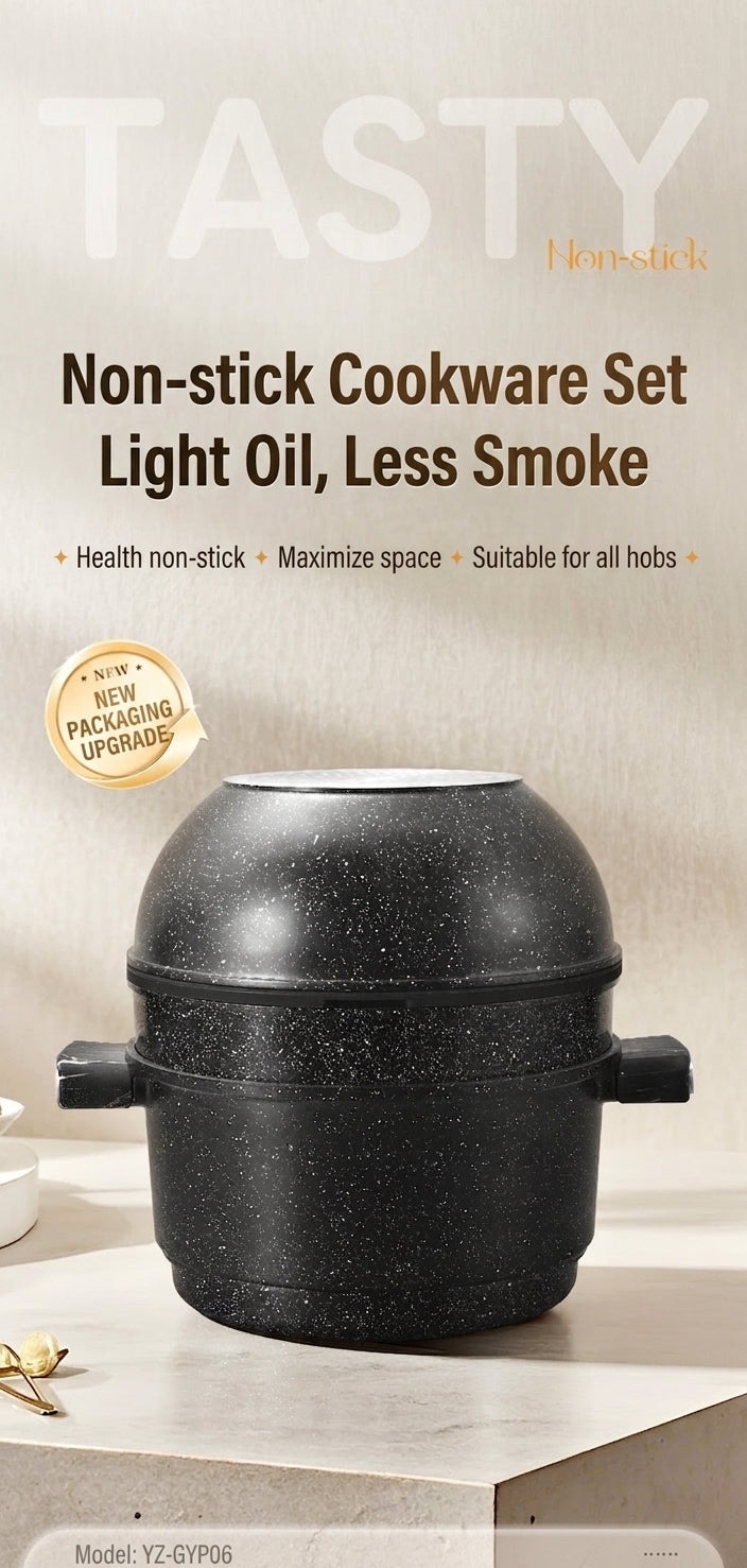 Premium Non-Stick Cookware Set – Complete 15-Piece Kitchen Collection