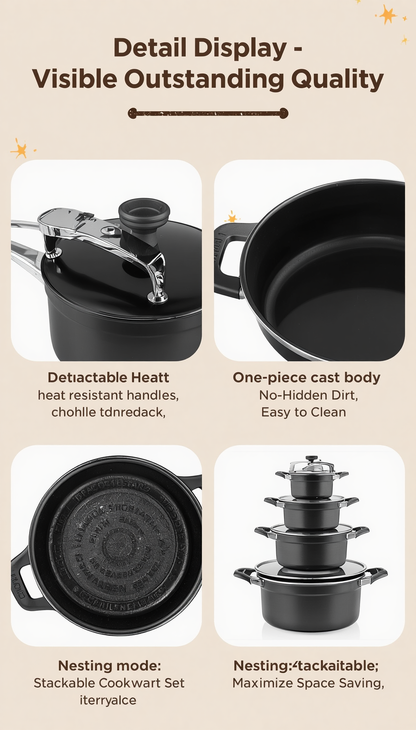 Premium Non-Stick Cookware Set – Complete 15-Piece Kitchen Collection