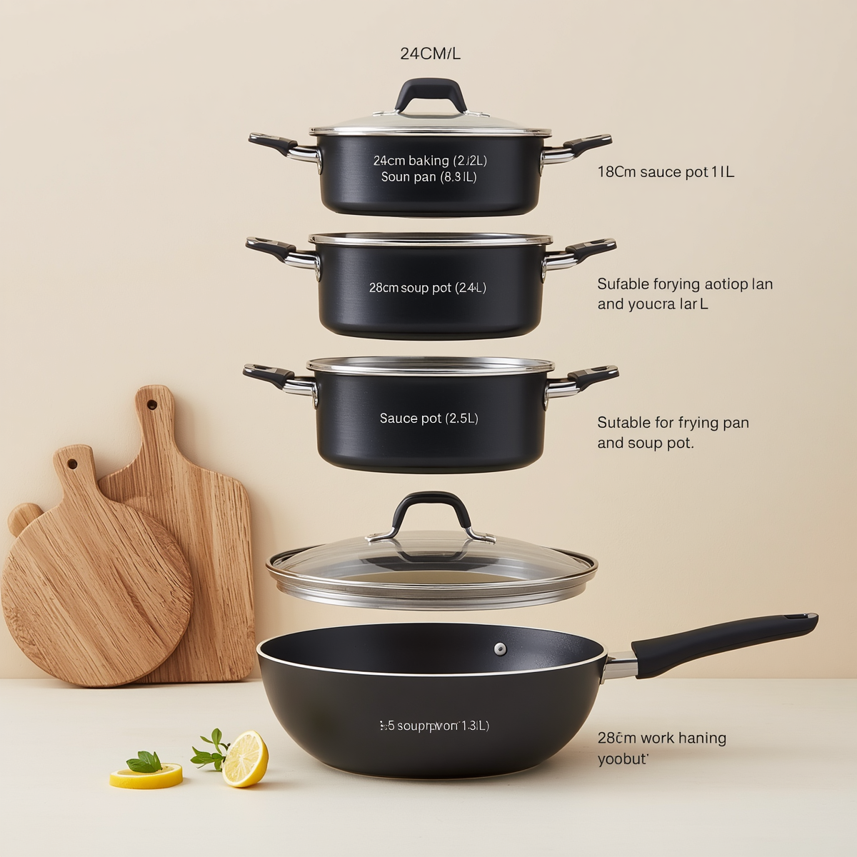 Premium Non-Stick Cookware Set – Complete 15-Piece Kitchen Collection