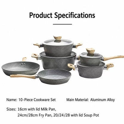 10-Piece Granite Stone Cookware Set