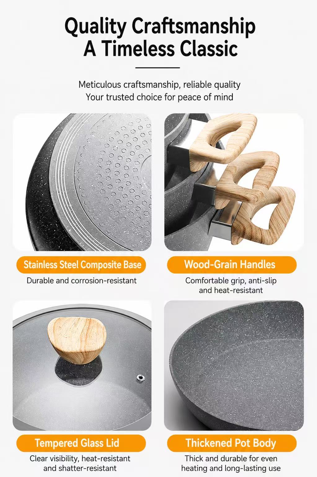 10-Piece Granite Stone Cookware Set