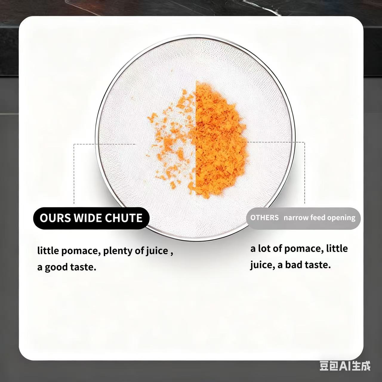 Full-Automatic Fresh Juice Extractor - Vertical Screw Juicer with Pulp-Juice Separation
