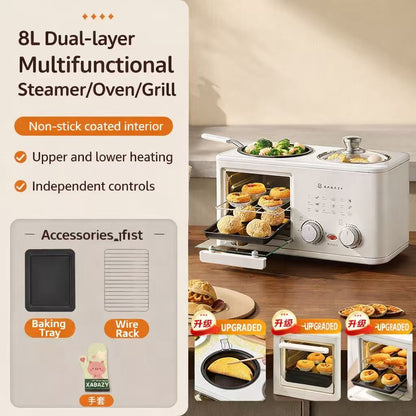 8L Dual-Layer Multifunctional Breakfast & Baking Machine