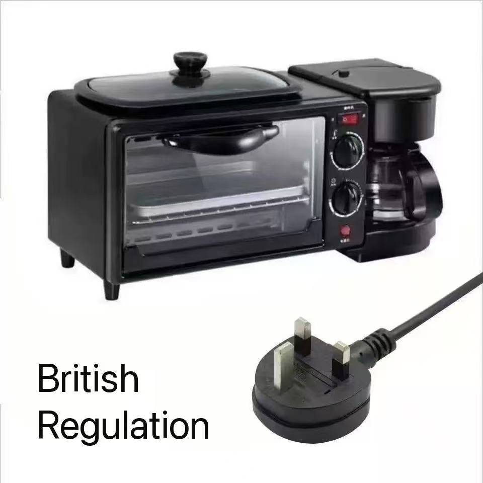3-in-1 Breakfast Maker KW-206 | Oven + Frying Pan + Coffee Maker