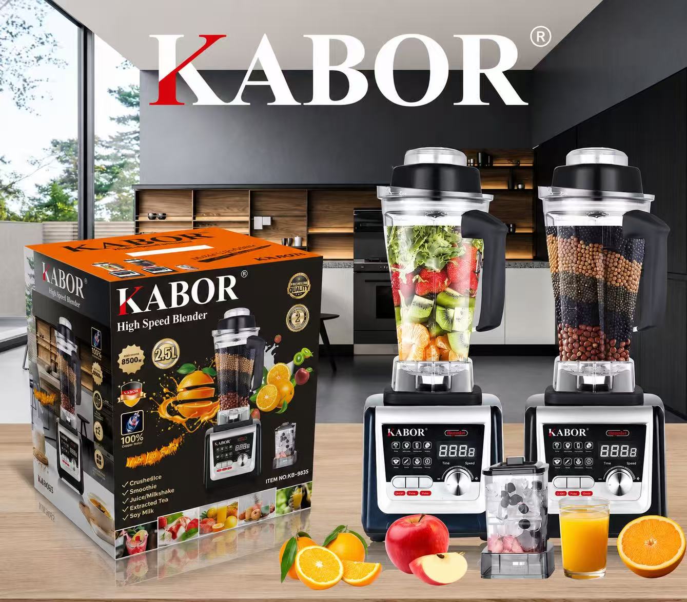 KABOR High Speed Blender KB-9833 – 8500W Professional Power
