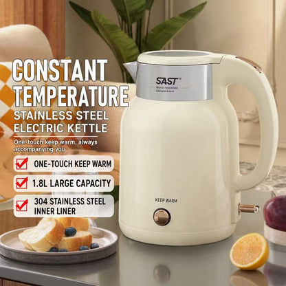 SAST Double-Wall Electric Kettle – Long-Lasting Heat Preservation.Stainless Steel