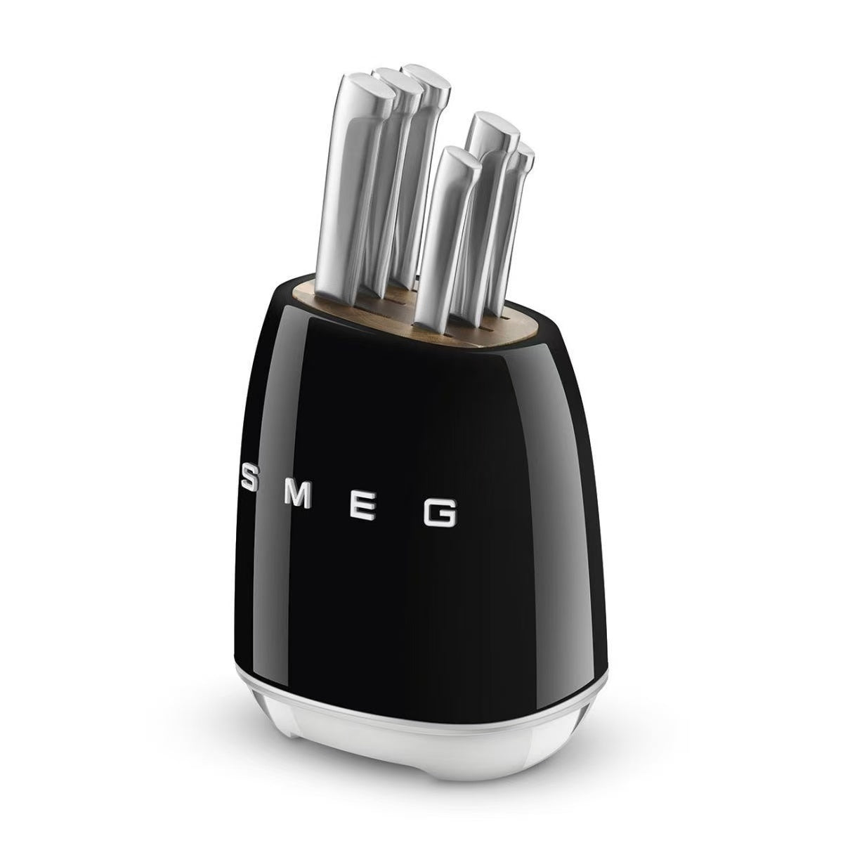 SMEG 7-Piece Italian Stainless Steel Knife Block Set