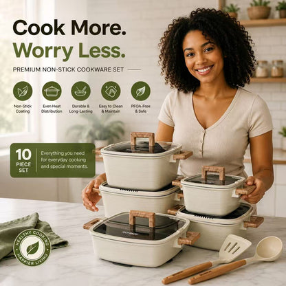 Premium Non-Stick Cookware Set – 10 Piece