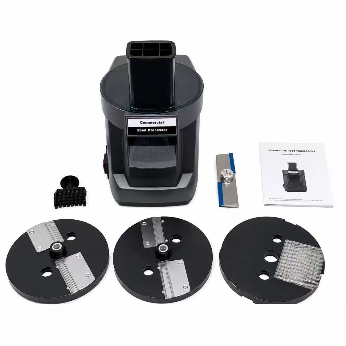 Commercial Food Processor – 550W Powerful Motor with 8 Blade Options