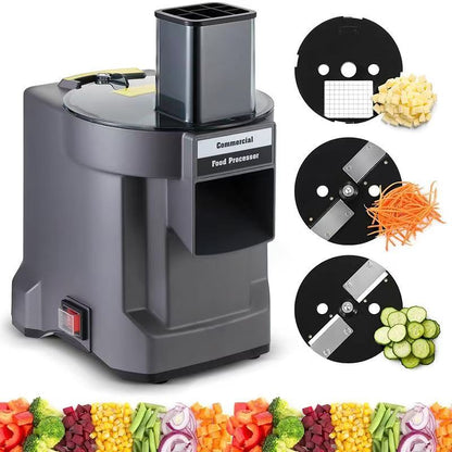 Commercial Food Processor – 550W Powerful Motor with 8 Blade Options