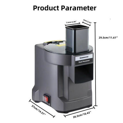 Commercial Food Processor – 550W Powerful Motor with 8 Blade Options