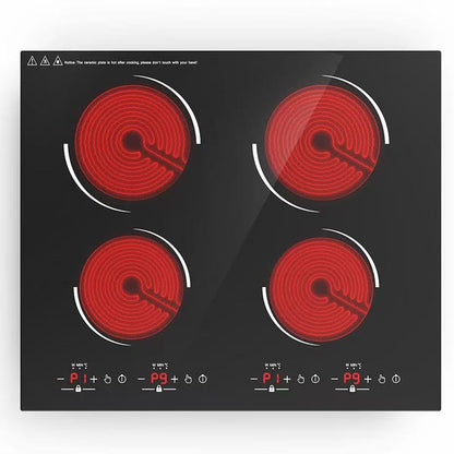 Wonder Baker 4-Burner Electric Ceramic Cooktop with LED Touch Screen