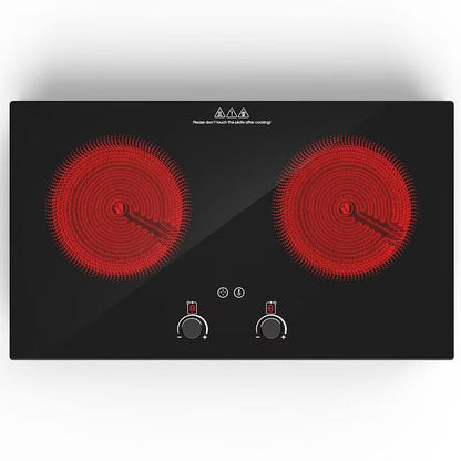 Dual Burner Electric Ceramic Cooktop – 2400W Touch Control