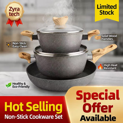10-Piece Granite Stone Cookware Set