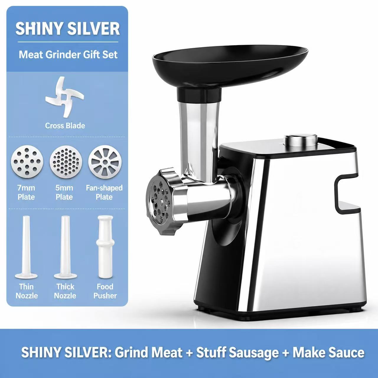 2-in-1 Electric Meat Grinder & Salad Maker