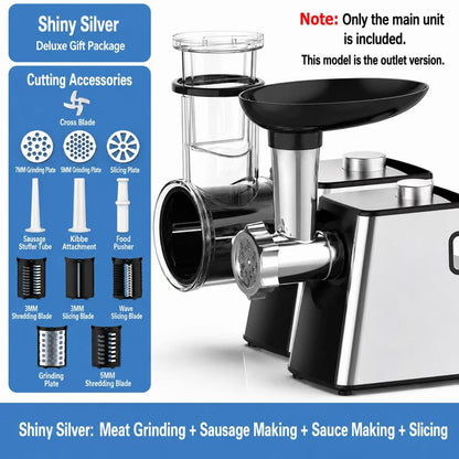 2-in-1 Electric Meat Grinder & Salad Maker
