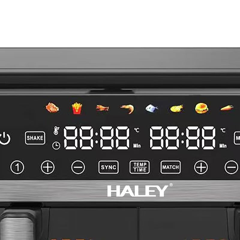 Haley HY2527 Dual Basket Air Fryer — 2800W, 7+7L with See-Through Windows