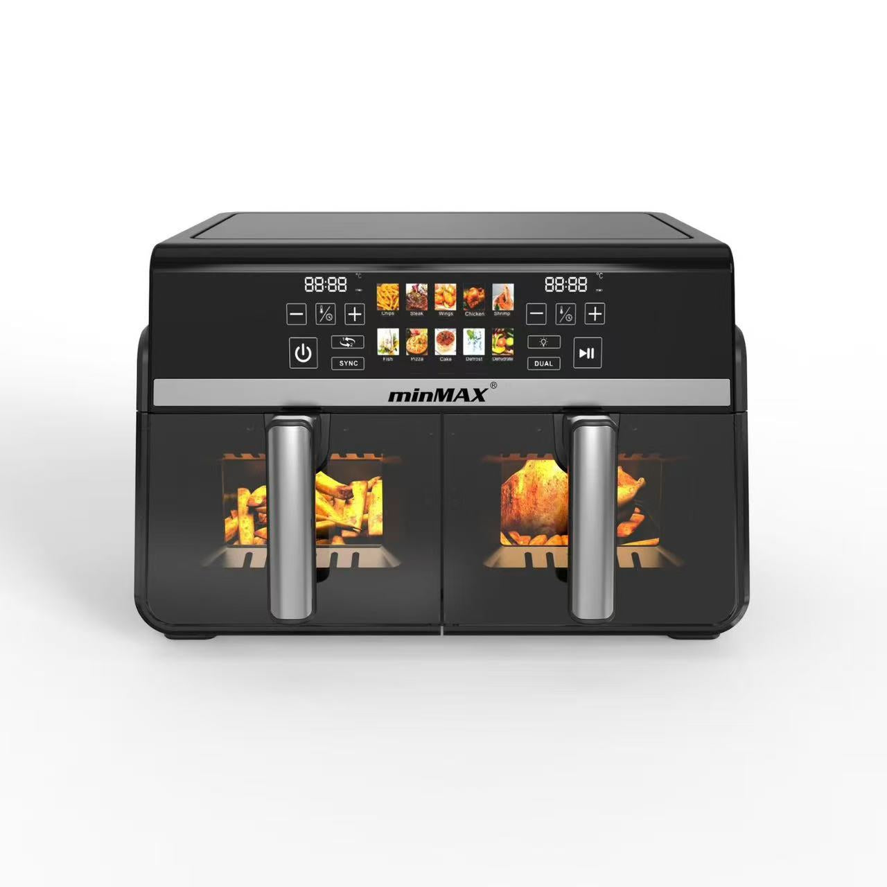 minMAX Dual Zone Air Fryer — 2400W, 6L+6L with Smart Touch Display